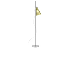 Lampada da terra k-lux colore grigio con paralume verde Kartell