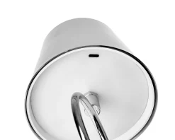 Lampada mizar argentata con stelo ad anello Selezione zanolli