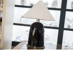 Lampada ovale vetro di murano nero Carlo moretti