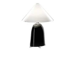 Lampada ovale vetro di murano nero Carlo moretti