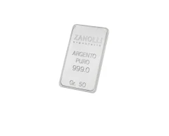 Lingotto argento 50 gr Selezione zanolli