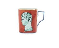 Mug il viaggio di nettuno porcellana rosso corallo Richard ginori