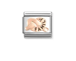Nodo family composable acciaio e oro rosa Nomination