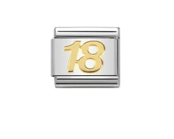 Numero 18 composable acciaio e oro Nomination