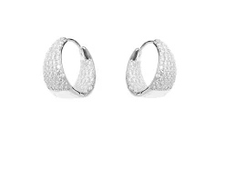 Orecchini a cerchio luce argento con cubic zirconia Sovrani