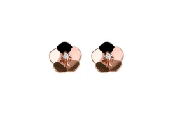 Orecchini a fiore oro 750‰ con diamante Selezione zanolli