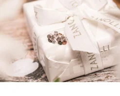 Orecchini a fiore oro 750‰ con diamante Selezione zanolli