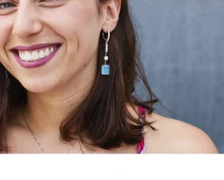 Orecchini argento con cubic zirconia e zirconi acquamarina Sovrani