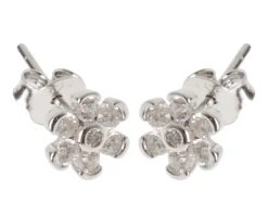 Orecchini argento con fiore di zirconi Selezione zanolli