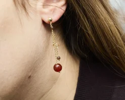 Orecchini argento dorato con zirconi champagne Selezione zanolli