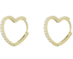 Orecchini argento dorato cuore con zirconi Liu jo