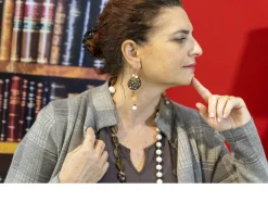 Orecchini argento rosè con sardonico, madreperla, corniola e conchiglia Luisa della salda