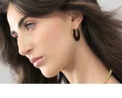 Orecchini dinamica in bronzo dorato Unoaerre