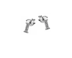Orecchini lettera i argento con zirconi Selezione zanolli
