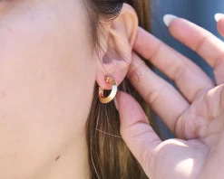 Orecchini oro 9 kt con cerchio Unoaerre