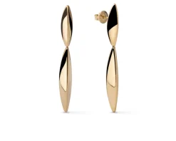 Orecchini pendenti aria argento dorato Unoaerre