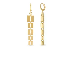 Orecchini pendenti lux in bronzo dorato Unoaerre