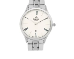 Orologio da polso donna acciaio con quadrante bianco Royal london