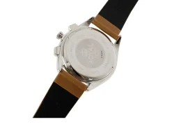 Orologio da polso uomo acciaio con quadrante bianco e cinturino in pelle Royal london