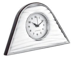 Orologio da tavolo argento pvd con quadrante bianco Ottaviani