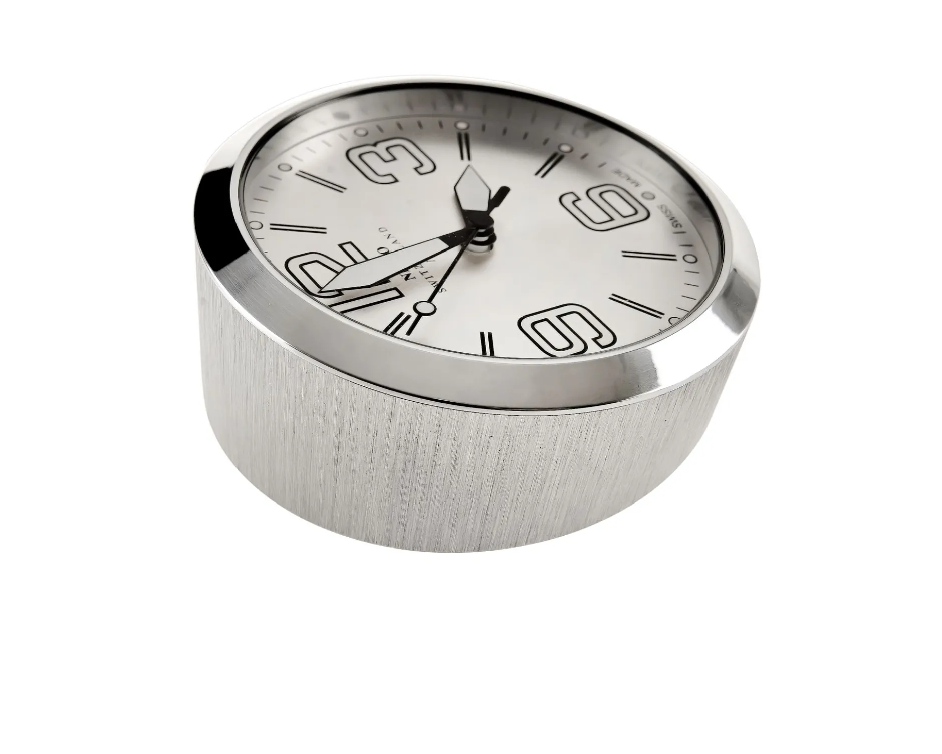 Orologio da tavolo fora acciaio spazzolato Nepro