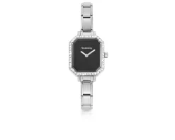 Orologio donna time paris acciaio con pietre e quadrante nero Nomination