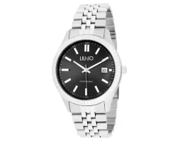 Orologio uomo interest acciaio quadrante nero e cinturino acciaio Liu jo