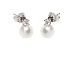 Parure collana e orecchini argento con shell pearl e cubic zirconia Sovrani