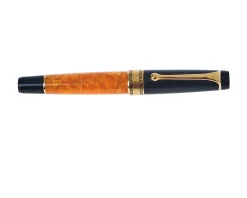 Penna stilografica optima o sole mio screziata arancione Aurora