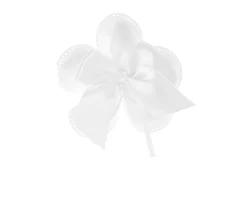 Petali portaconfetti tondi bianchi con fiocco bianco Selezione zanolli