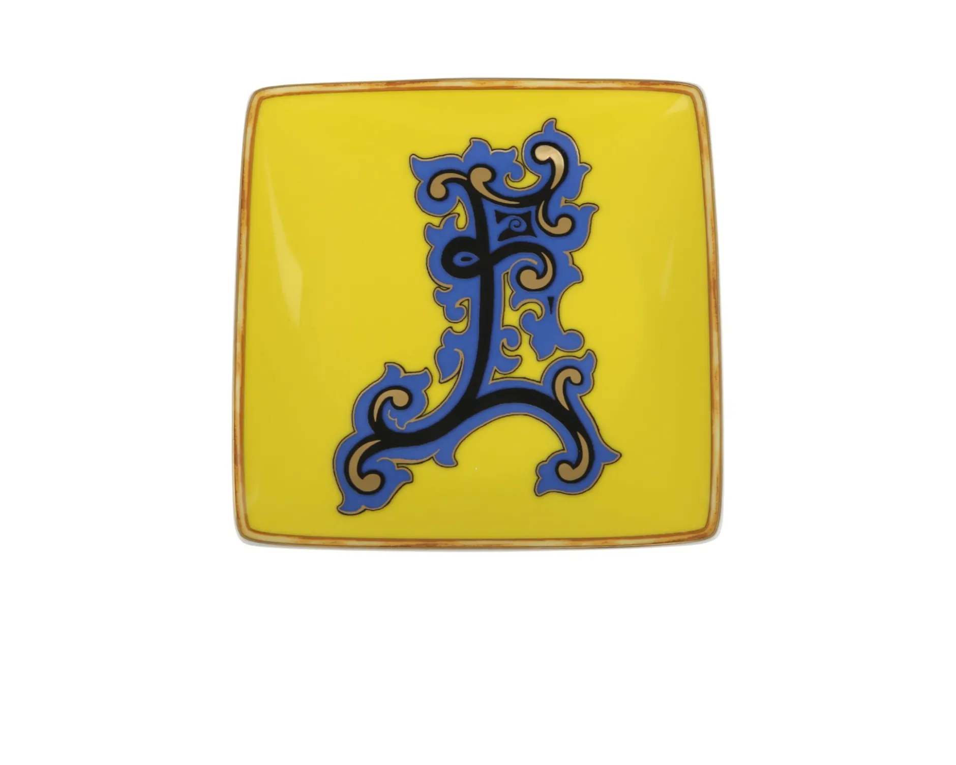 Piattino alphabet porcellana lettera e Versace