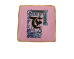Piattino alphabet porcellana lettera f Versace