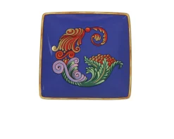 Piattino alphabet porcellana lettera g Versace