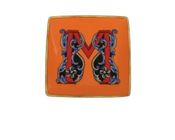 Piattino alphabet porcellana lettera m Versace