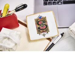 Piattino alphabet porcellana lettera s Versace