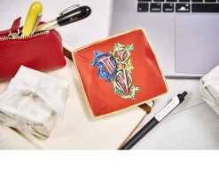 Piattino alphabet porcellana lettera v Versace