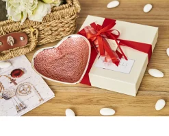 Piattino cuore flame con tubo portaconfetti Selezione zanolli