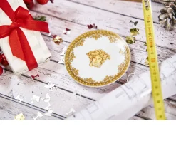 Piattino i love baroque porcellana bianco Versace