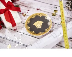 Piattino i love baroque porcellana nero Versace