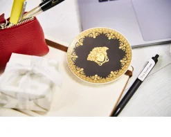 Piattino i love baroque porcellana nero Versace