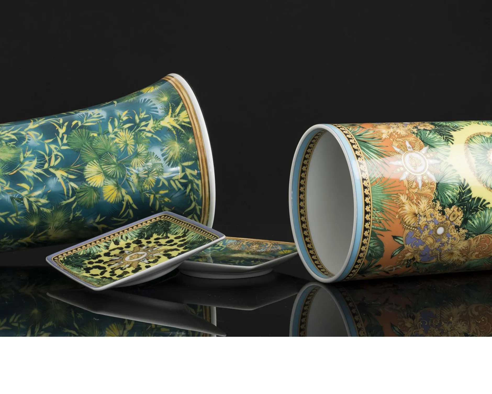 Piattino jungle animalier porcellana Versace