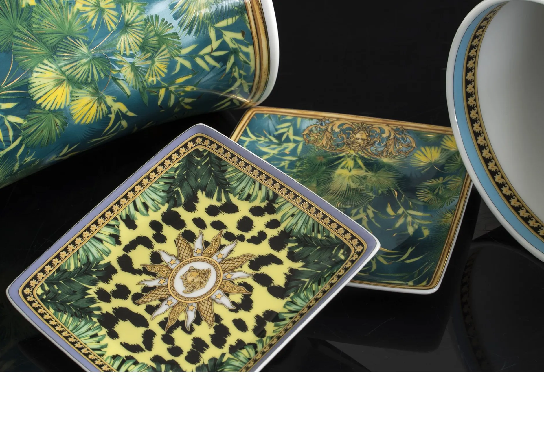 Piattino jungle animalier porcellana Versace