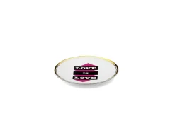 Piattino la tavola scomposta porcellana love is love Bitossi home