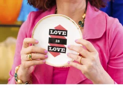 Piattino la tavola scomposta porcellana love is love Bitossi home