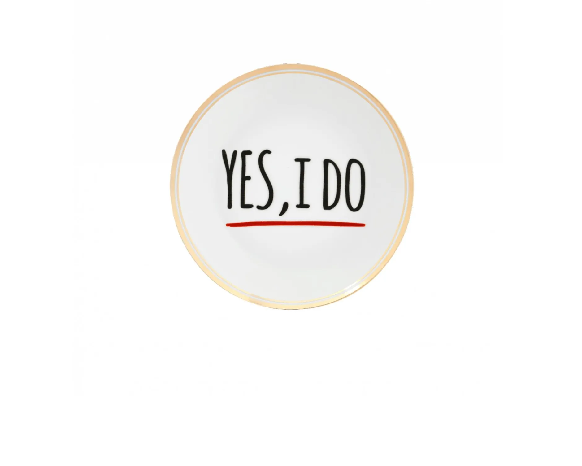 Piattino la tavola scomposta porcellana yes i do Bitossi home