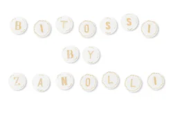 Piattino lettering porcellana lettera i Bitossi home