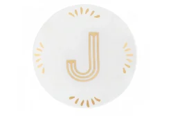 Piattino lettering porcellana lettera j Bitossi home