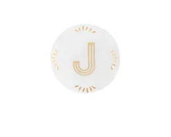Piattino lettering porcellana lettera j Bitossi home