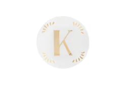 Piattino lettering porcellana lettera k Bitossi home