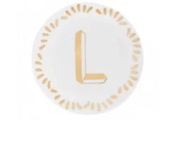 Piattino lettering porcellana lettera l Bitossi home